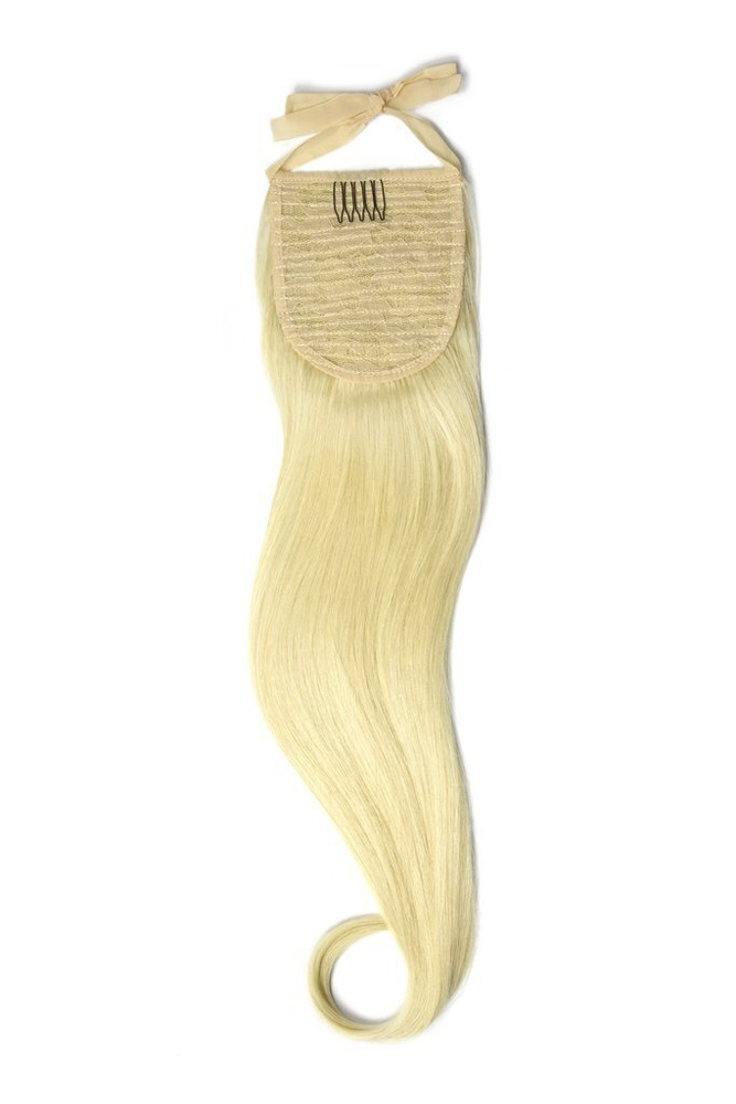 Накладной хвост на ленте тон 613 натуральный блонд 40 см 90г  #1