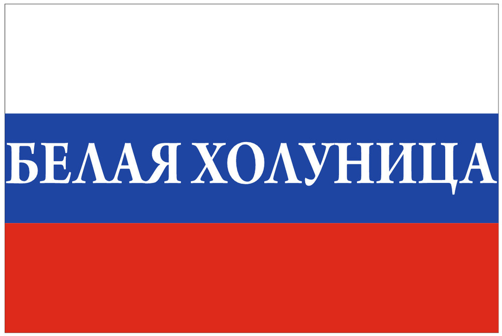 Флаг России с надписью Белая Холуница 90х135 см #1