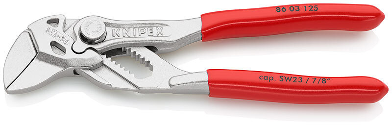 KNIPEX Клещи переставные - гаечный ключ, 23 мм/7/8 дюйма, L-125 мм, хром, KN-8603125  #1