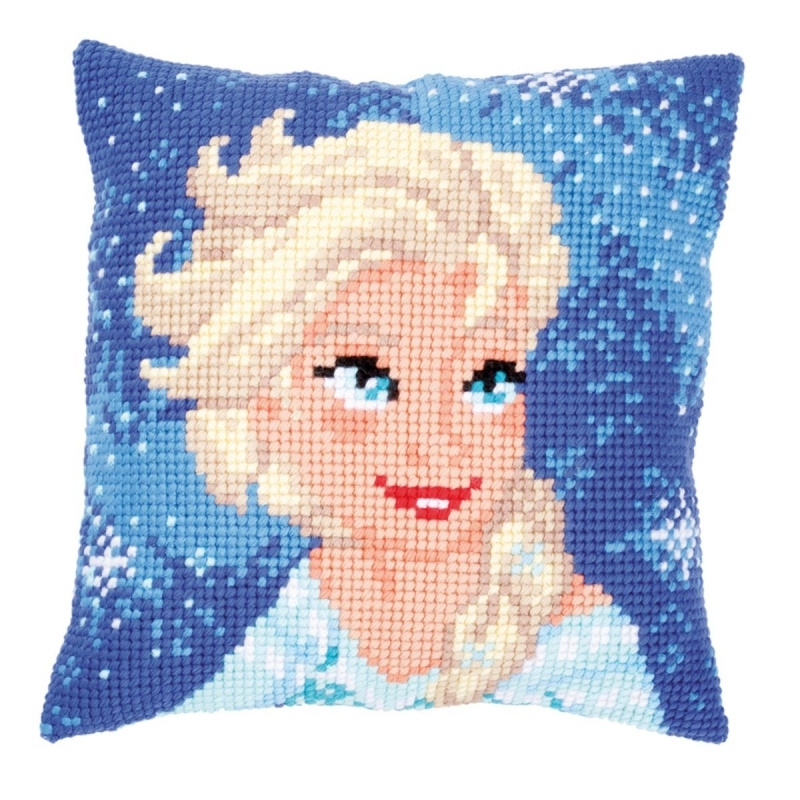 PN-0165924 Набор для вышивания крестом (подушка) Vervaco Disney Frozen "Elsa"  #1