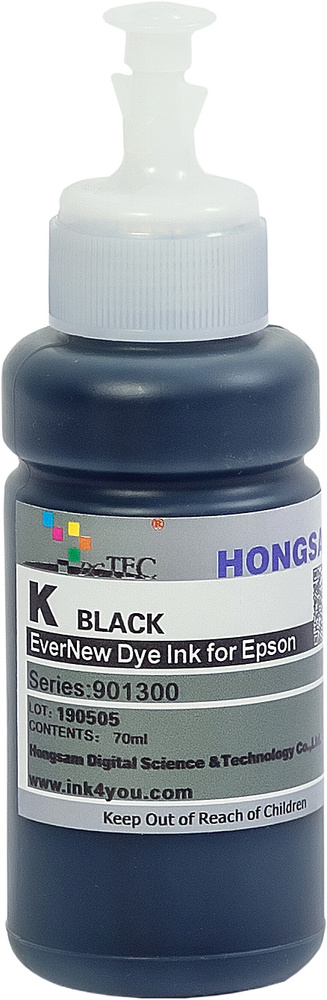 Чернила DCTec водорастворимые Epson L800 EverNew Black (черный) 70 мл с дозатором  #1