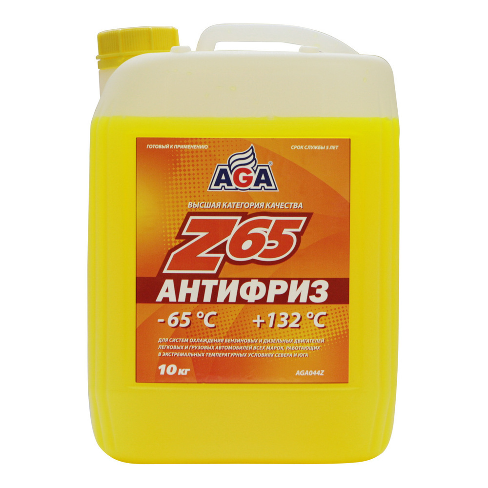 Антифриз AGA044Z готовый к применению, желтый, -65С, 10 кг, G-12++  #1