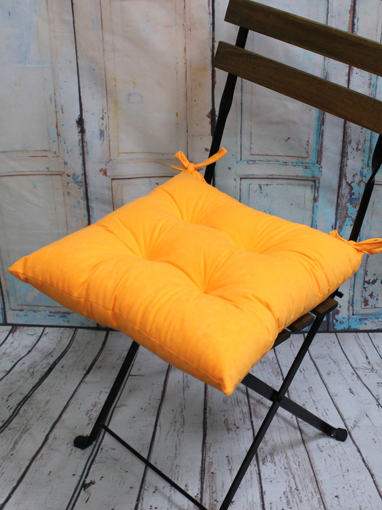Подушка для сиденья МАТЕХ VELOURS LINE 42х42 см. Цвет абрикосовый, арт. 43-157  #1