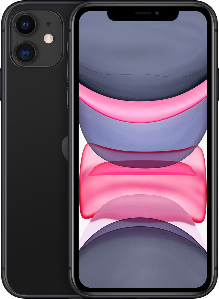 Apple Смартфон Apple Смартфон iPhone 11, nanoSIM+eSIM 4/128 ГБ, черный #1