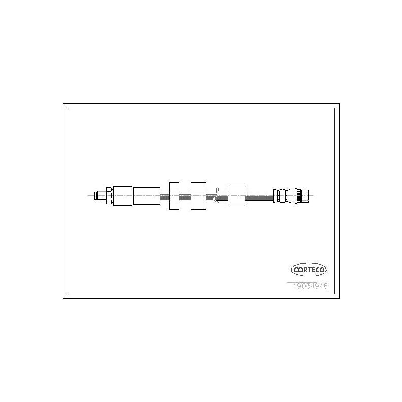 CORTECO Шланг тормозной арт. 19034948 #1