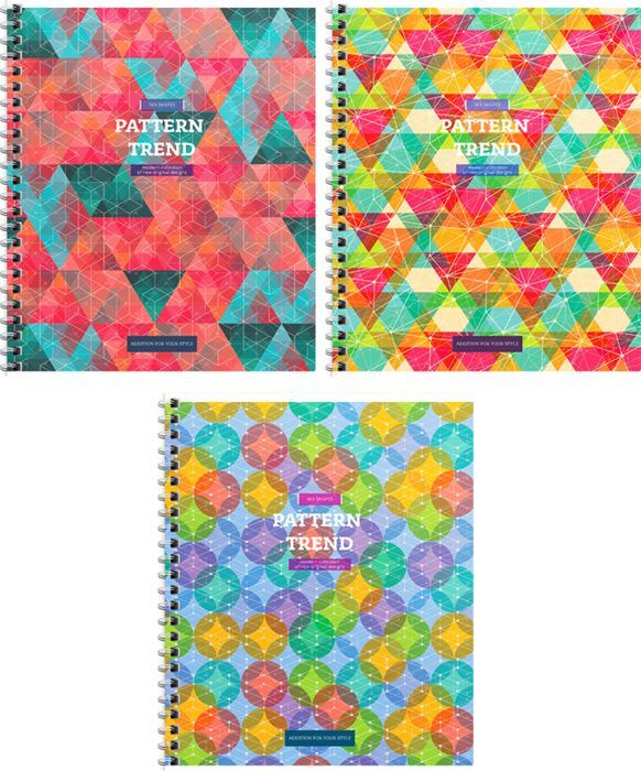 Тетрадь 96л., А5, клетка на гребне ArtSpace "Узоры. Pattern trend ...