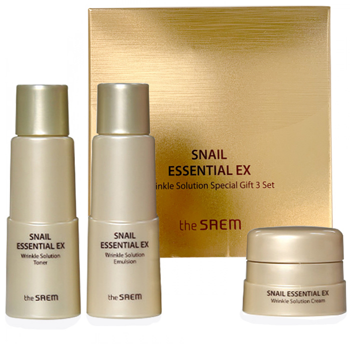 The saem Snail Essential Набор Snail Essential EX Wrinkle Solution Special Gift mini 3 Set , 30 мл*30 #1