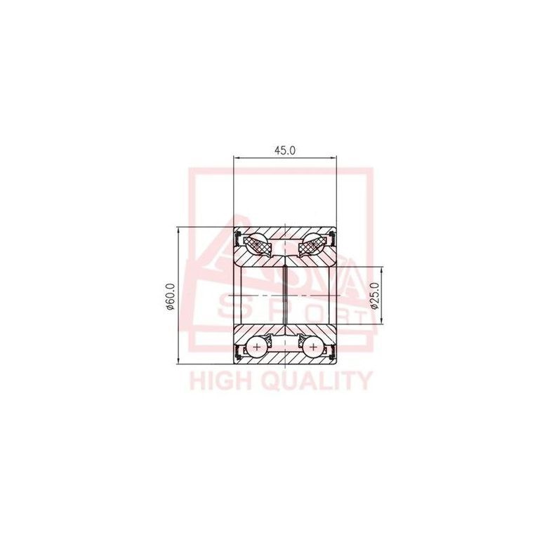 ASVA Подшипник ступицы, арт. DAC25600045 #1