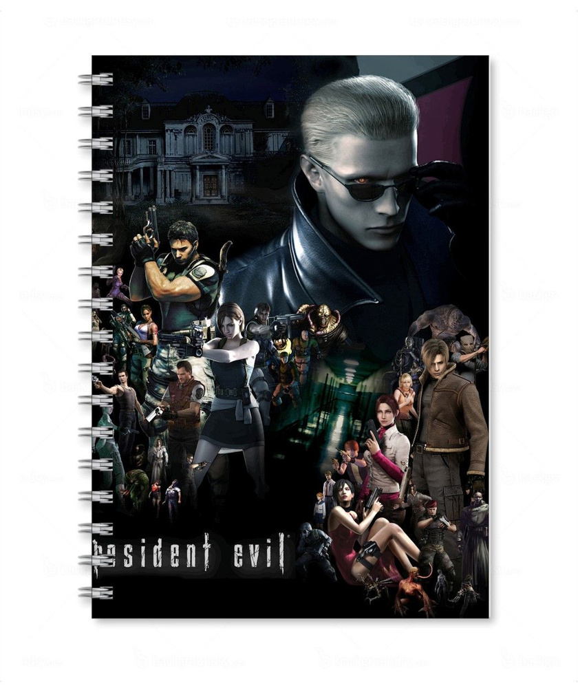 Тетрадь MIGOM формата А4, с принтом "Resident Evil, Резидент Эвил" - 6 ...
