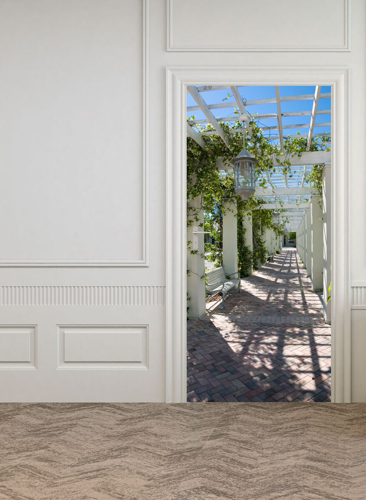 Фотообои на двери HARMONY Decor HDD-076 Белая веранда, 97 х 202 см, самоклеющиеся  #1