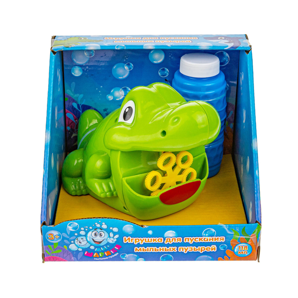 Игрушка для пускания мыльных пузырей 1Toy Крокодил, 118 мл (Т19909)  #1