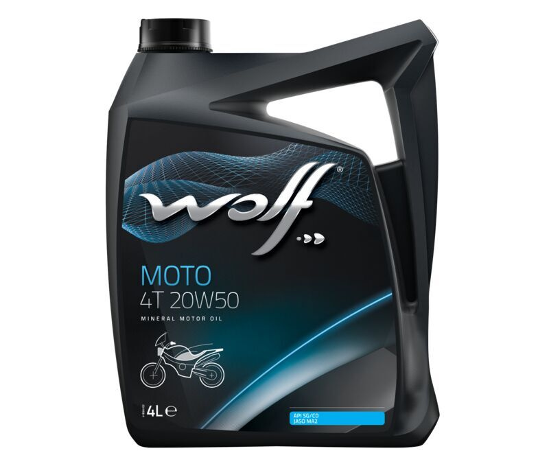 Wolf MOTO 4T 20W-50 Масло моторное, Минеральное, 4 л #1