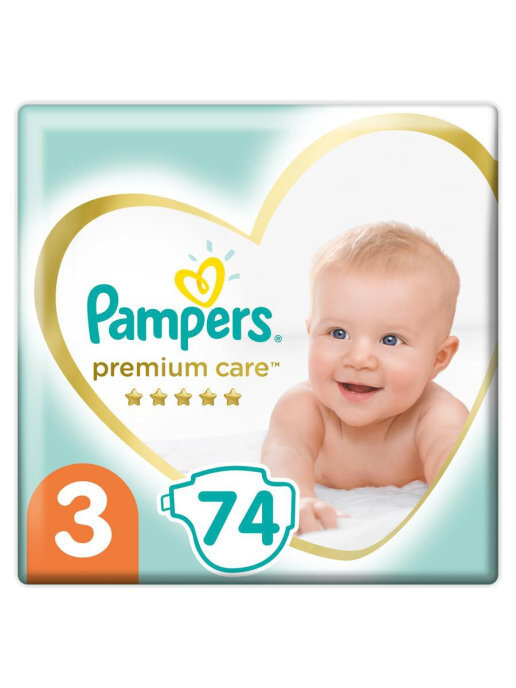 Подгузники Pampers Premium Care Размер 3, 6-10кг 74 шт #1