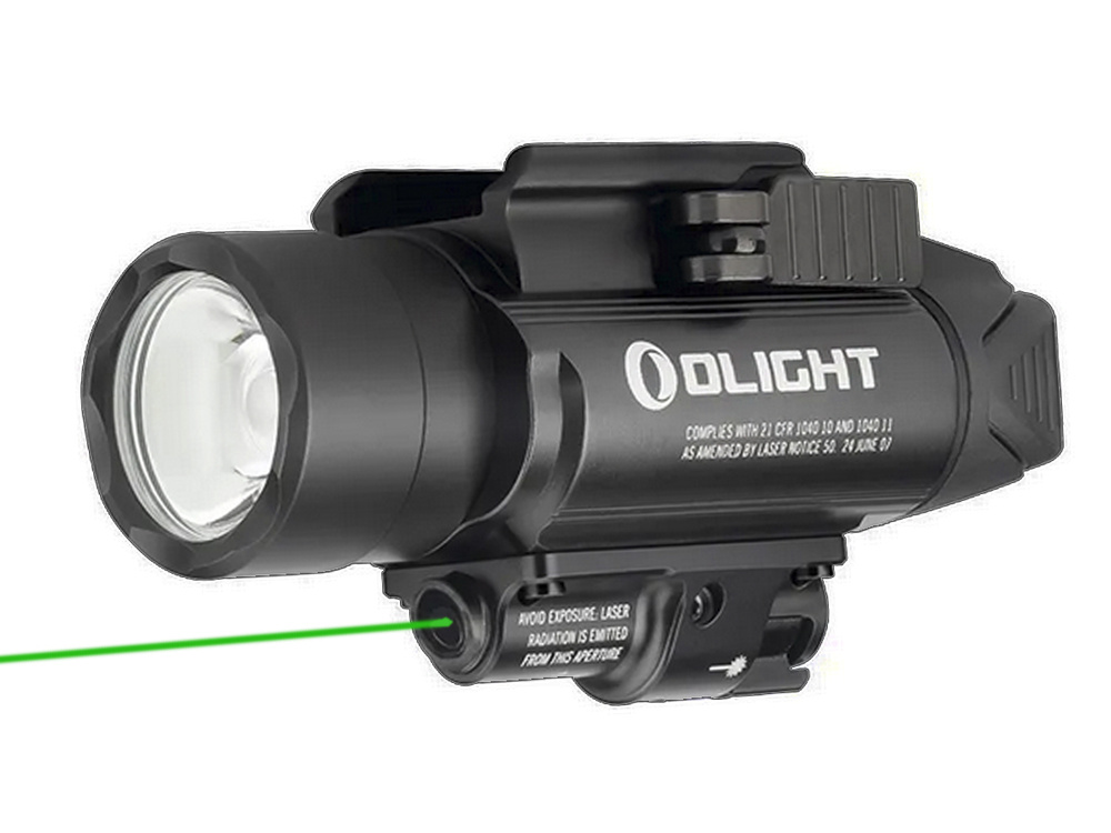 Пистолетный фонарь Olight Baldr Pro Black с лазерным целеуказателем, 2 x CR123A, 1350 люмен  #1