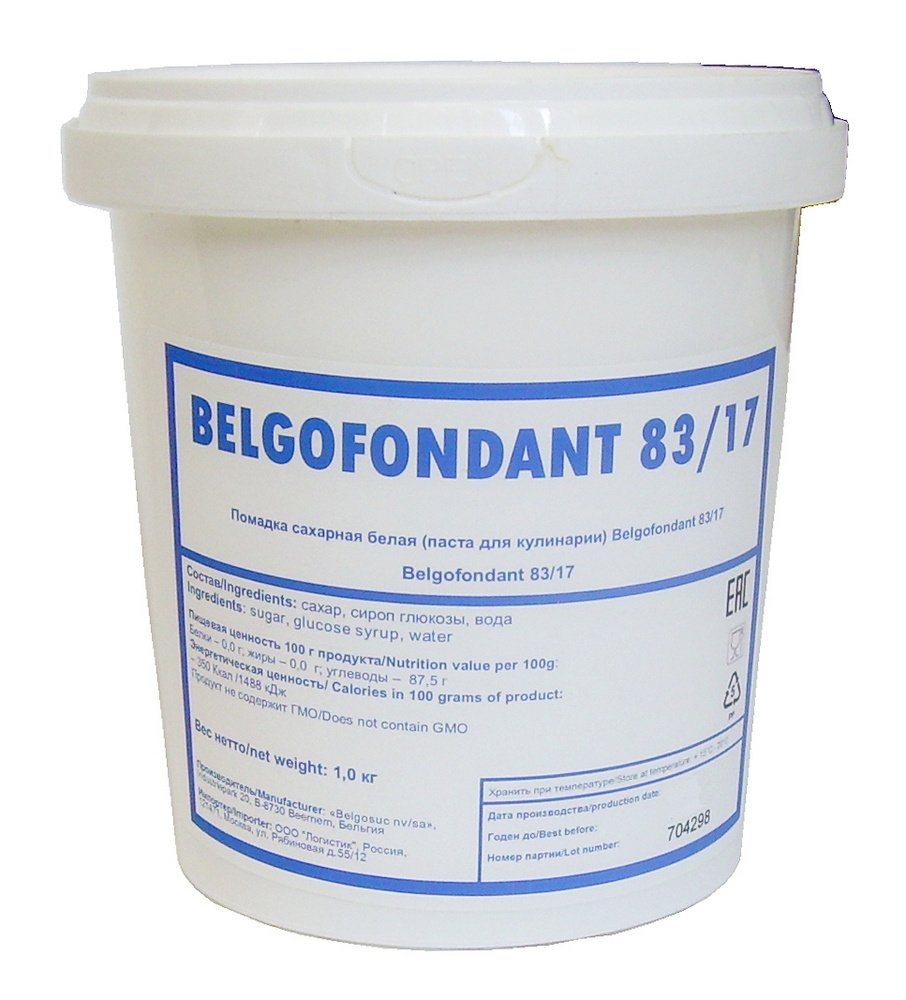 Глазурь сахарная помадка Belgofondant, 1 кг. 214.055 #1