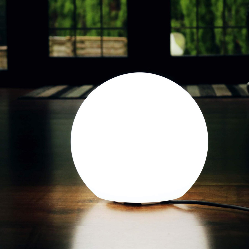 Домашний светильник шар "Стар" 20 см с белой подсветкой от сети 220В  #1