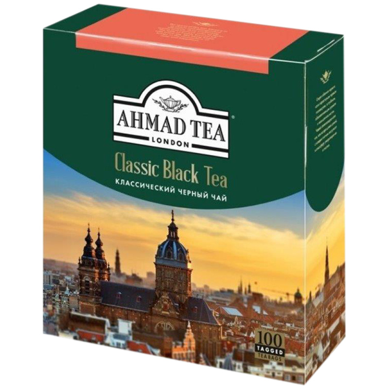 Чай Ahmad Tea "Классический", черный, 100 пакетиков по 2г #1