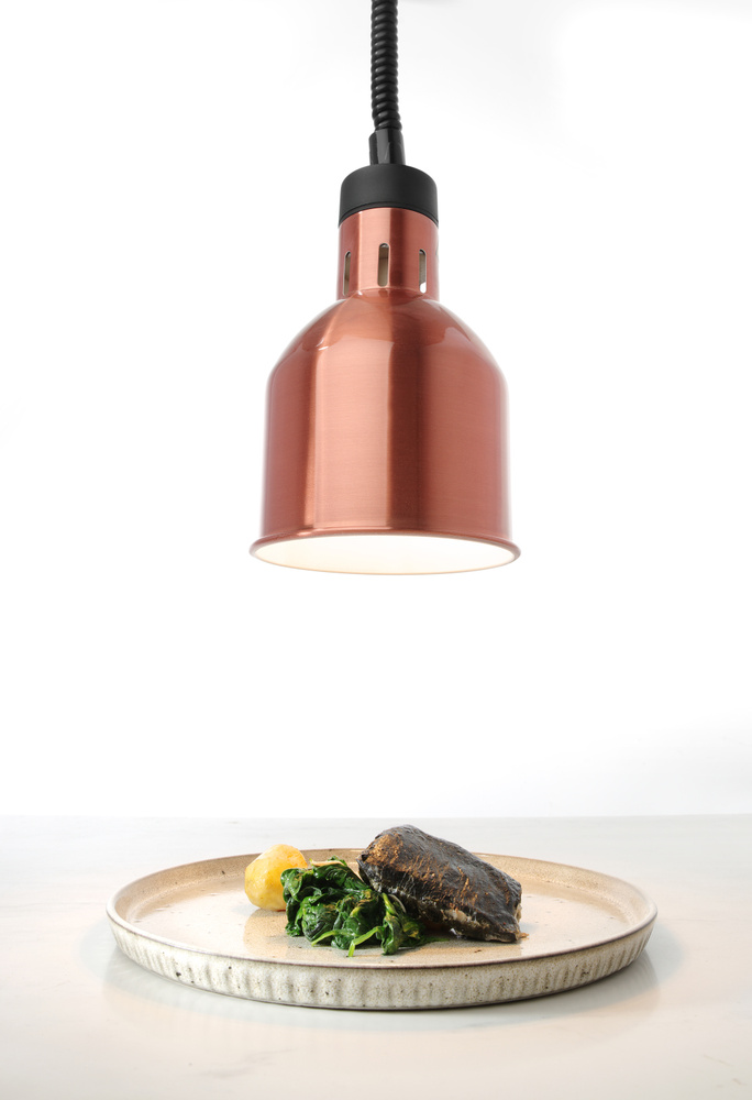 Профессиональная цилиндрическая лампа для подогрева блюд с регулируемой высотой HENDI, цвет медный, 273890 #1