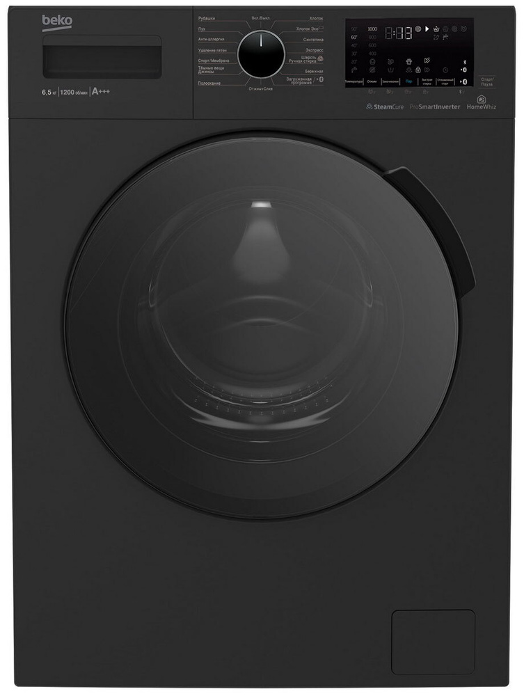 Стиральная машина Beko WSPE6H616A класс: A++ загр.фронтальная макс.:6.5кг антрацит  #1