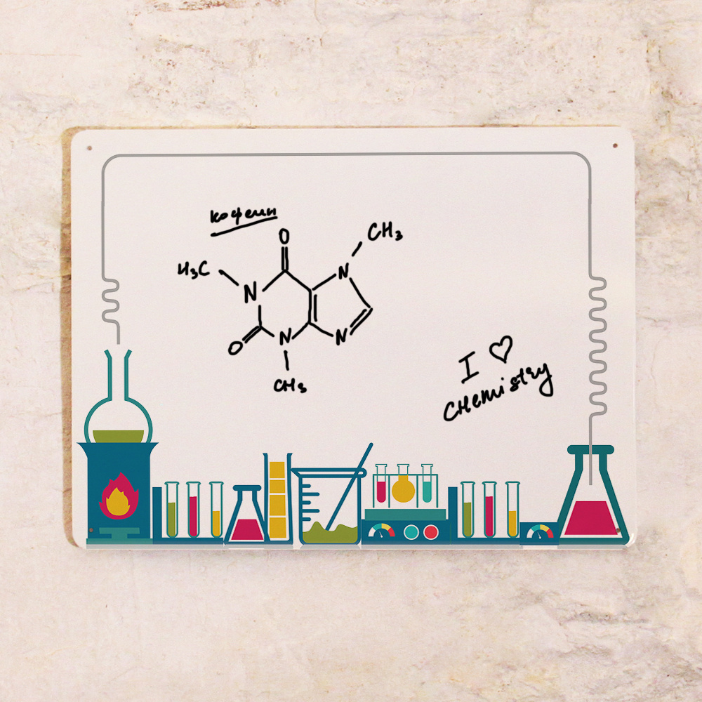 Магнитная доска химика, металл, 30х40 см. #1