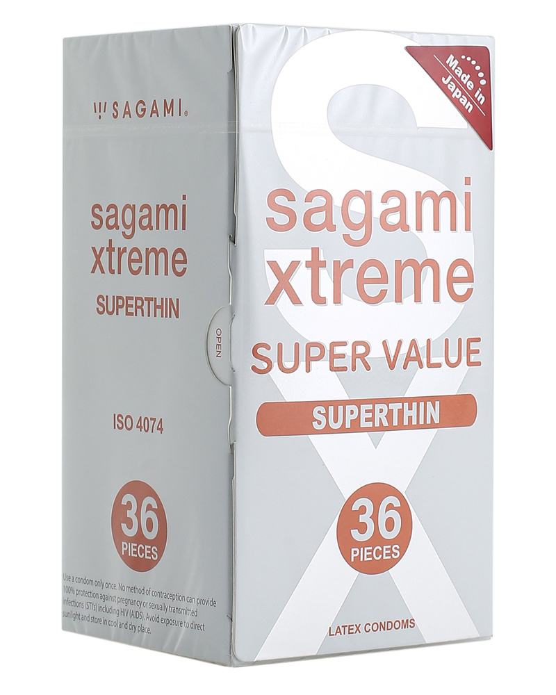 Sagami Xtreme Superthin Value 36 шт. Презервативы ультратонкие, латекс 0,04 мм  #1