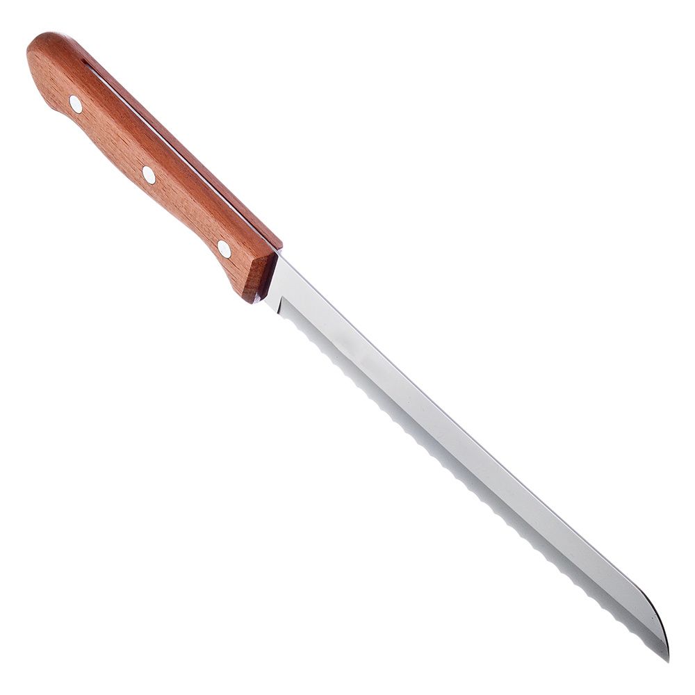 Нож кухонный для хлеба, бисквита 20 см Tramontina Dynamic, хлебный нож, деревянная ручка, 22317/008  #1
