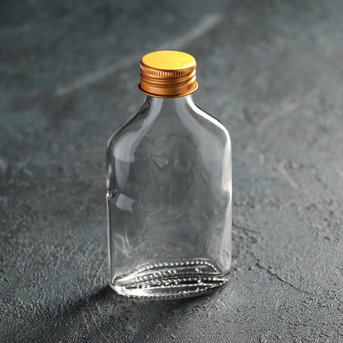 Бутыль стеклянная для соусов и масла с металлической крышкой, 100 мл, 6,5 3 12,5 см  #1