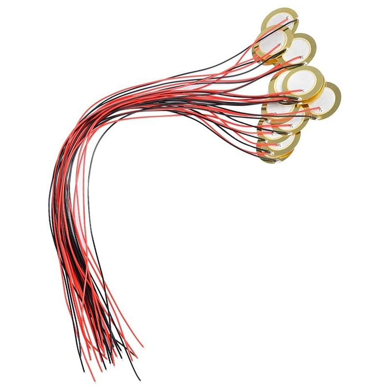 15шт 27мм пьезодиски с проводами микрофон барабанный триггер акустический звукосниматель для акустической #1