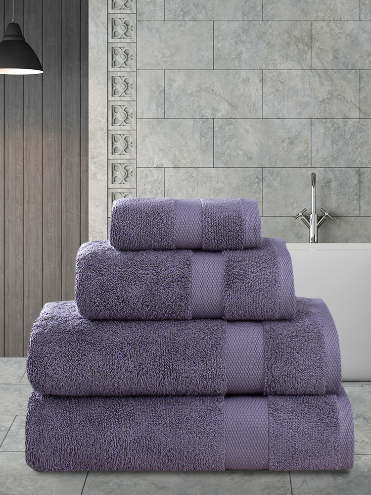 Karna Полотенце для ванной, Хлопок, 50x100 см, фиолетовый, 1 шт.  #1
