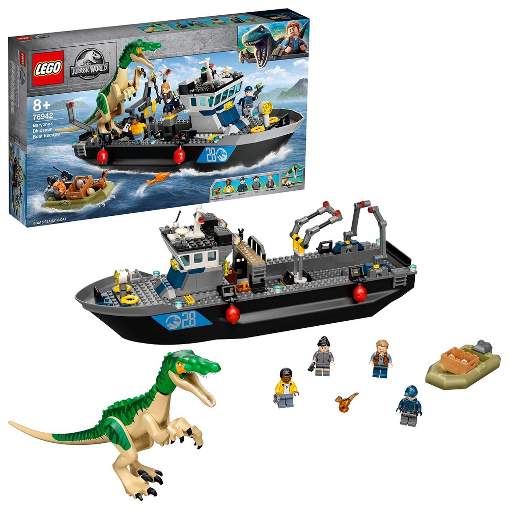 76942 Конструктор LEGO Jurassic World Побег барионикса на катере #1