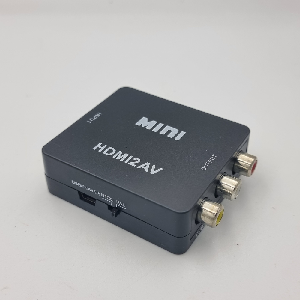 Переходник видео-конвертер HDMI на AV HDMI2AV CVBS PAL NTSC черный #1
