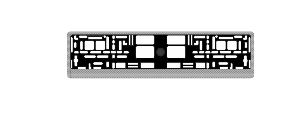 Рамка под номерной знак "карбон (светлый)" AVS RN-05 #1