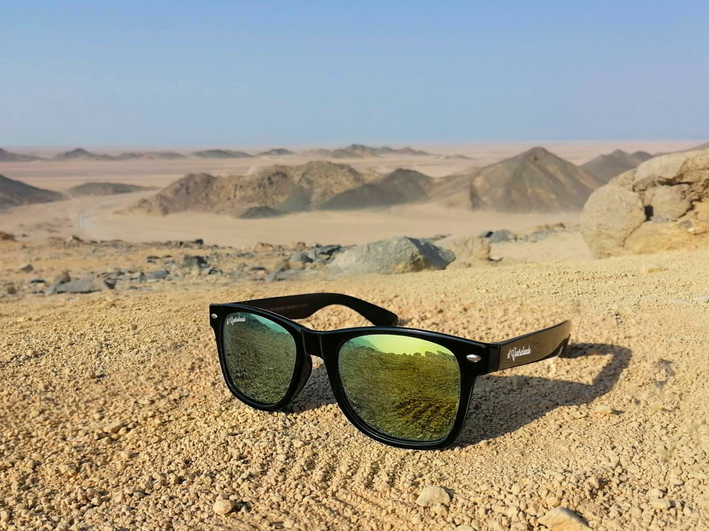 ElC 2820 Wayfarer Black Green Mirror Lens / Очки солнцезащитные женские,мужские/очки от солнца/ солнечные #1
