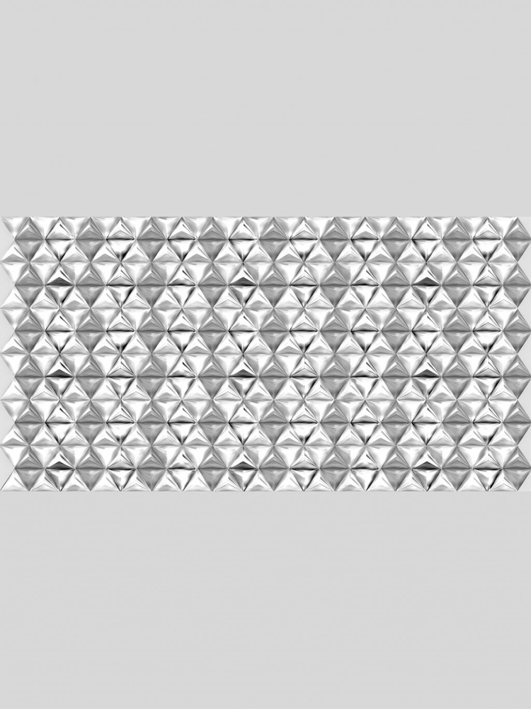 Стеновая панель ПВХ "Кристалл "Хром" 481х935х0,4 мм (10 штук) #1