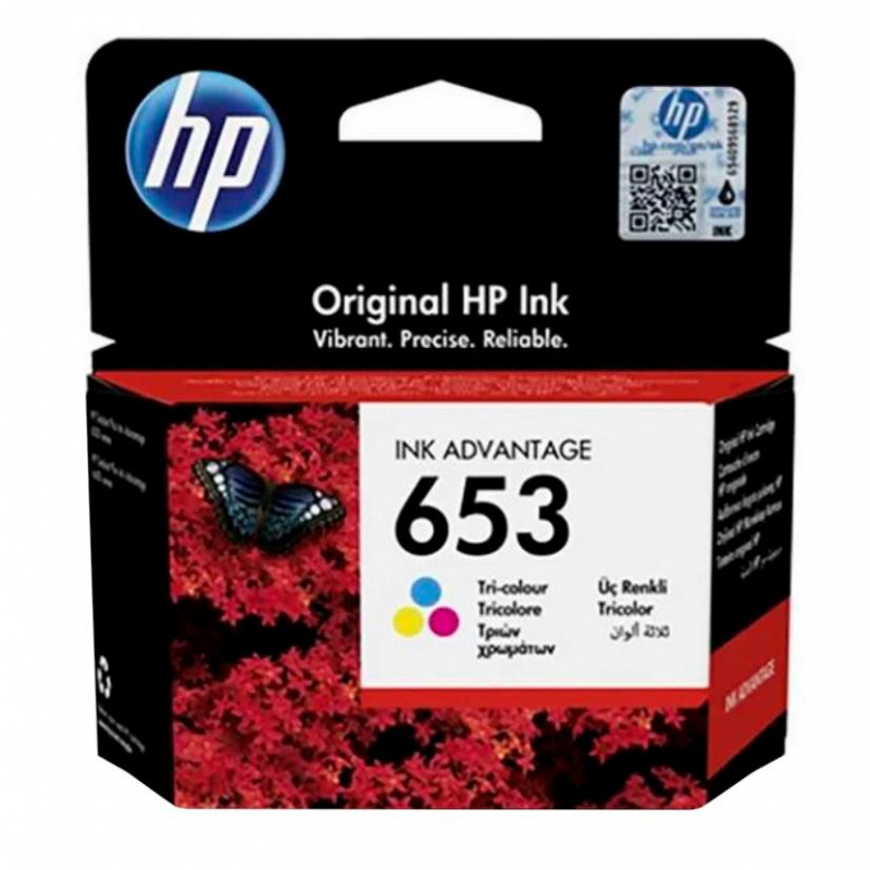 Картридж струйный HP 653 3YM74AE CMY для DeskJet Plus 6075, 6475, цветной #1