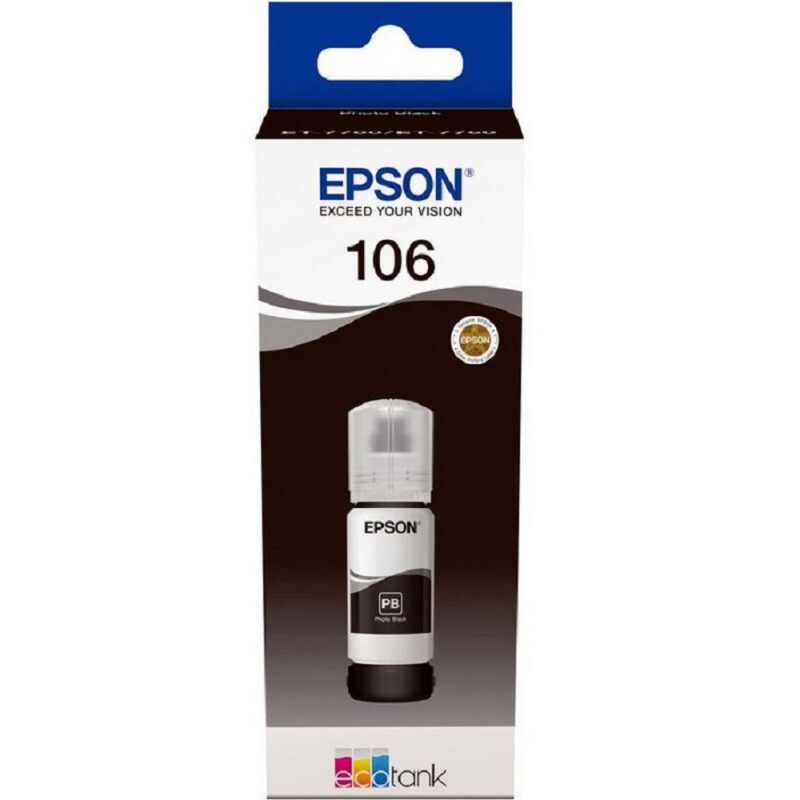 Контейнер с чернилами Epson 106 T00R1 C13T00R140 черный фото дляL7160/L7180  #1