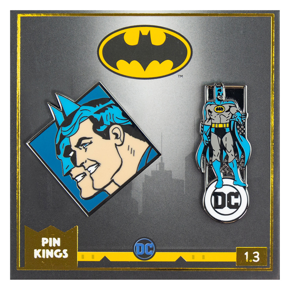 Значок Pin Kings DC (Мстители) Бэтмен 1.3 - набор из 2 шт / брошь / подарок парню мужчине девушке подруге #1