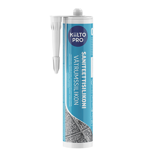 Герметик силиконовый санитарный Kiilto № 40 серый 310 мл #1