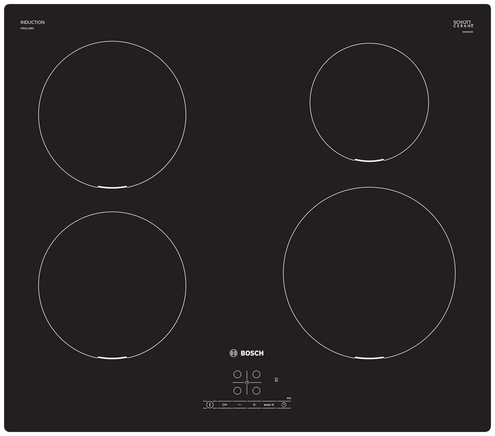 Bosch Индукционная варочная панель Serie | 4 PIE611BB5E, черный #1