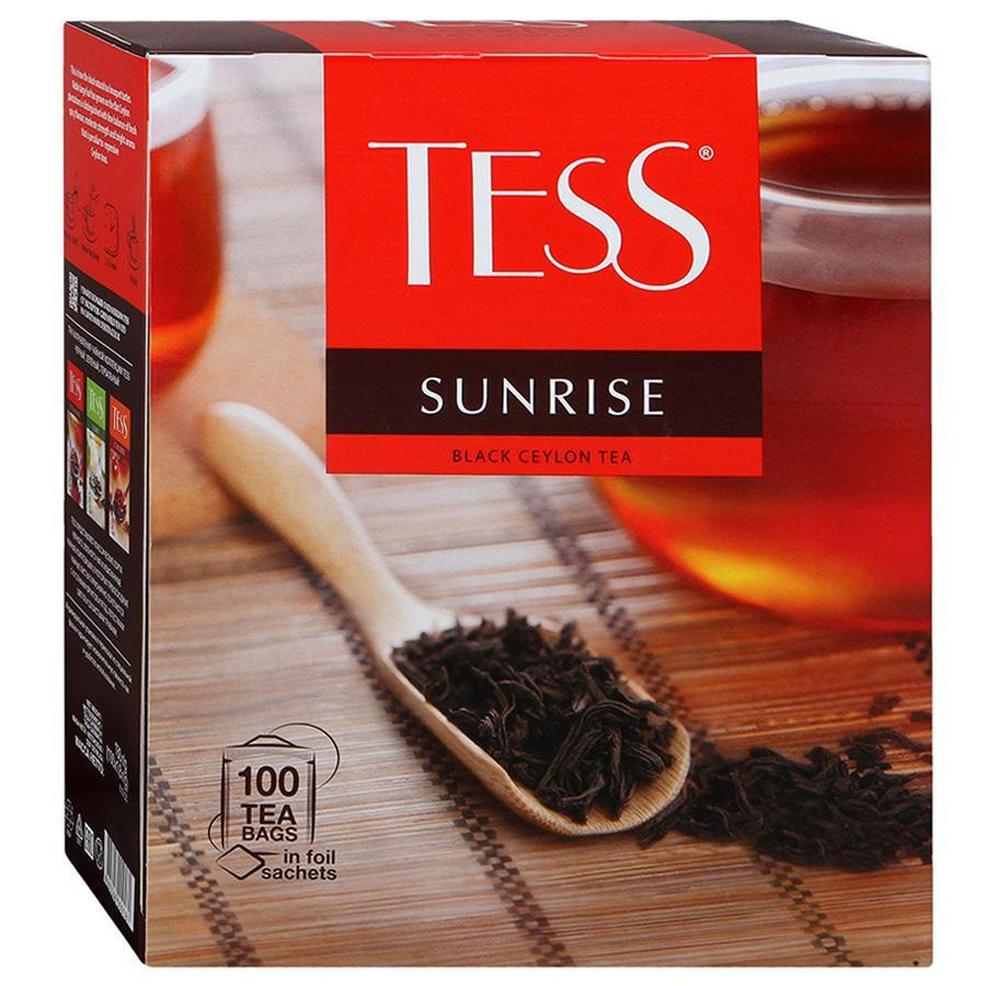 Чай Tess Sunrise черный 100 пакетиков по 1.8 г, 4 штуки #1