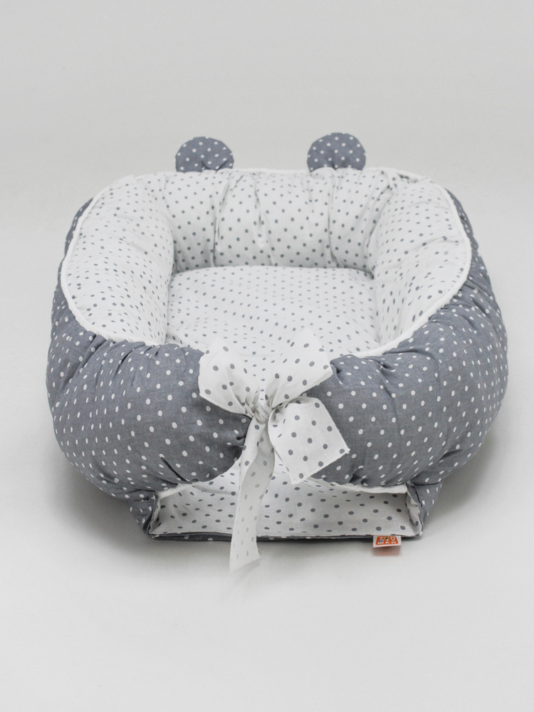 Кокон-гнездышко для новорожденных/Позиционер для сна Топотушки Любимый Мишка 139  #1