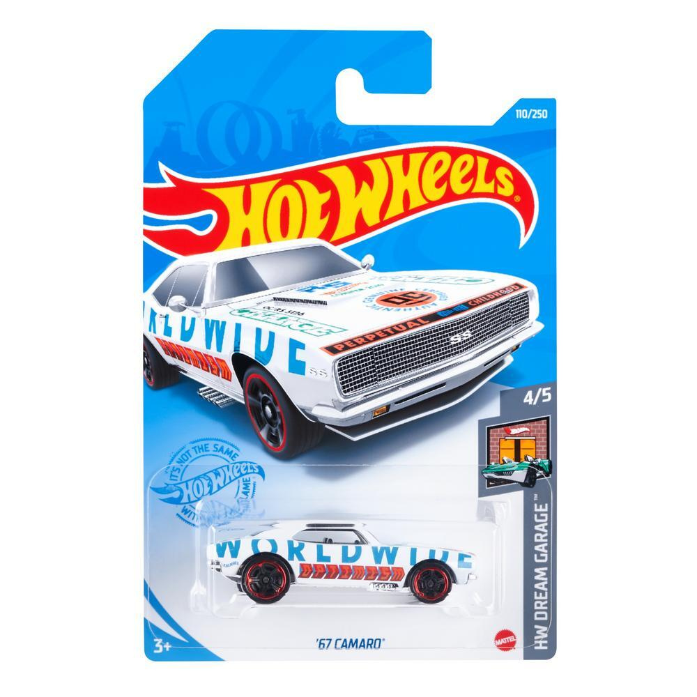 GRY12 Машинка металлическая игрушка Hot Wheels коллекционная модель 67 CAMARO белый/синий  #1