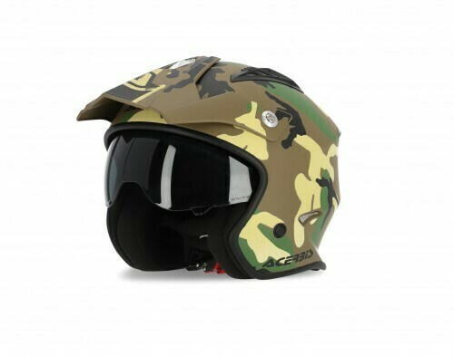 Мотошлем открытый Acerbis JET ARIA Green/Brown, M #1