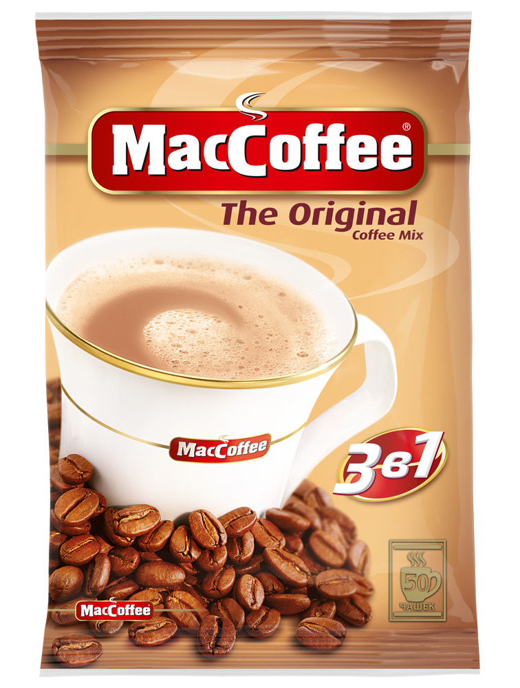 Растворимый кофейный напиток MacCoffee the Original (МакКофе оригинал) 3 в 1, 50 пакетиков кофе по 20 #1