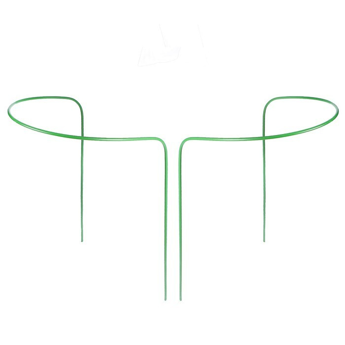 Кустодержатель, диаметр 30 см, высота 60 см, ножка диаметр 0,3 см, металл, набор 2 шт., зеленый  #1