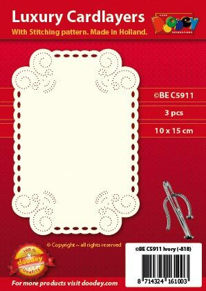 Подложка для открытки A6 "corners curl oval" (10.5 х 14.85 см.) / Doodey, артикул BEC5911  #1