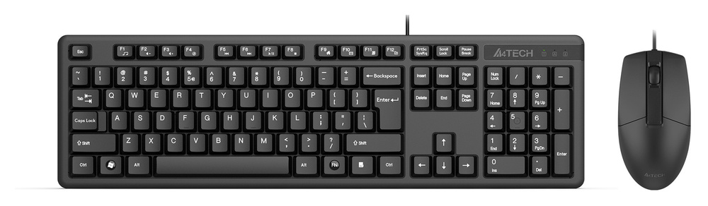 Клавиатура + мышь A4Tech KK-3330S клав:черный мышь:черный USB (KK-3330S USB (BLACK))  #1