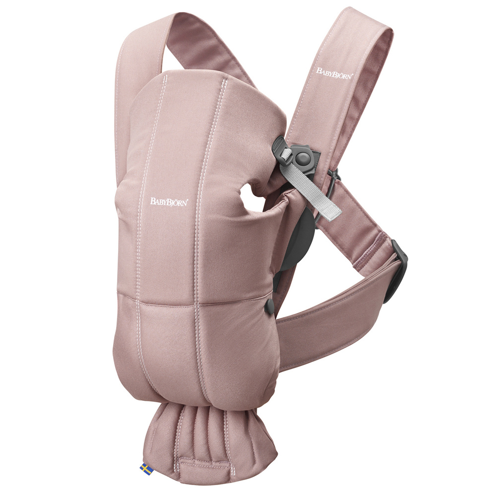 BabyBjorn Эрго-рюкзак Mini Cotton, цвет: пыльно-розовый #1
