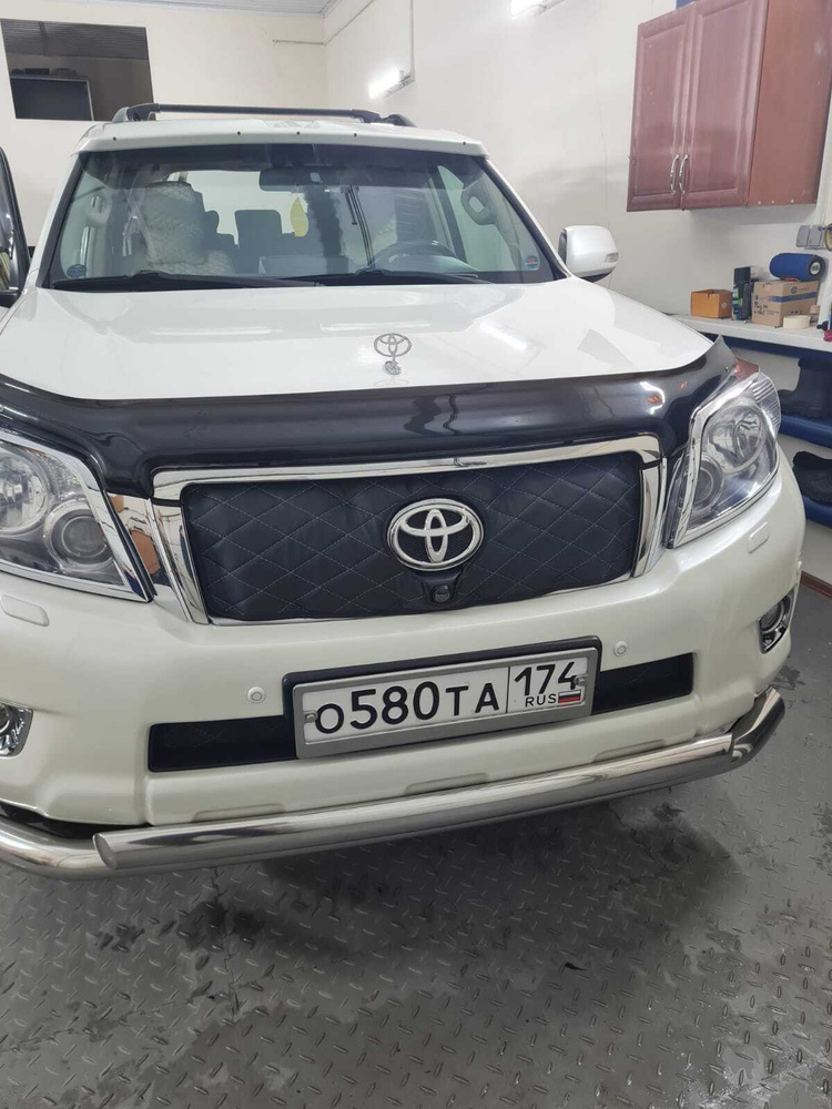 АВТОСТИЛЬ Утеплитель радиатора для Toyota Land Cruiser Prado 150 2009-2013 Камера Комплект Ромбы Установка #1