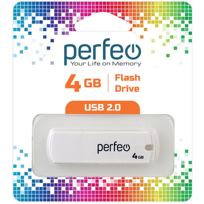 Perfeo USB-флеш-накопитель PF-C05 4 ГБ, белый #1
